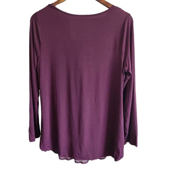 Soft Surroundings Nikkita Sheer Silk Cowl Neck Top Size Large - Picture 2 of 6